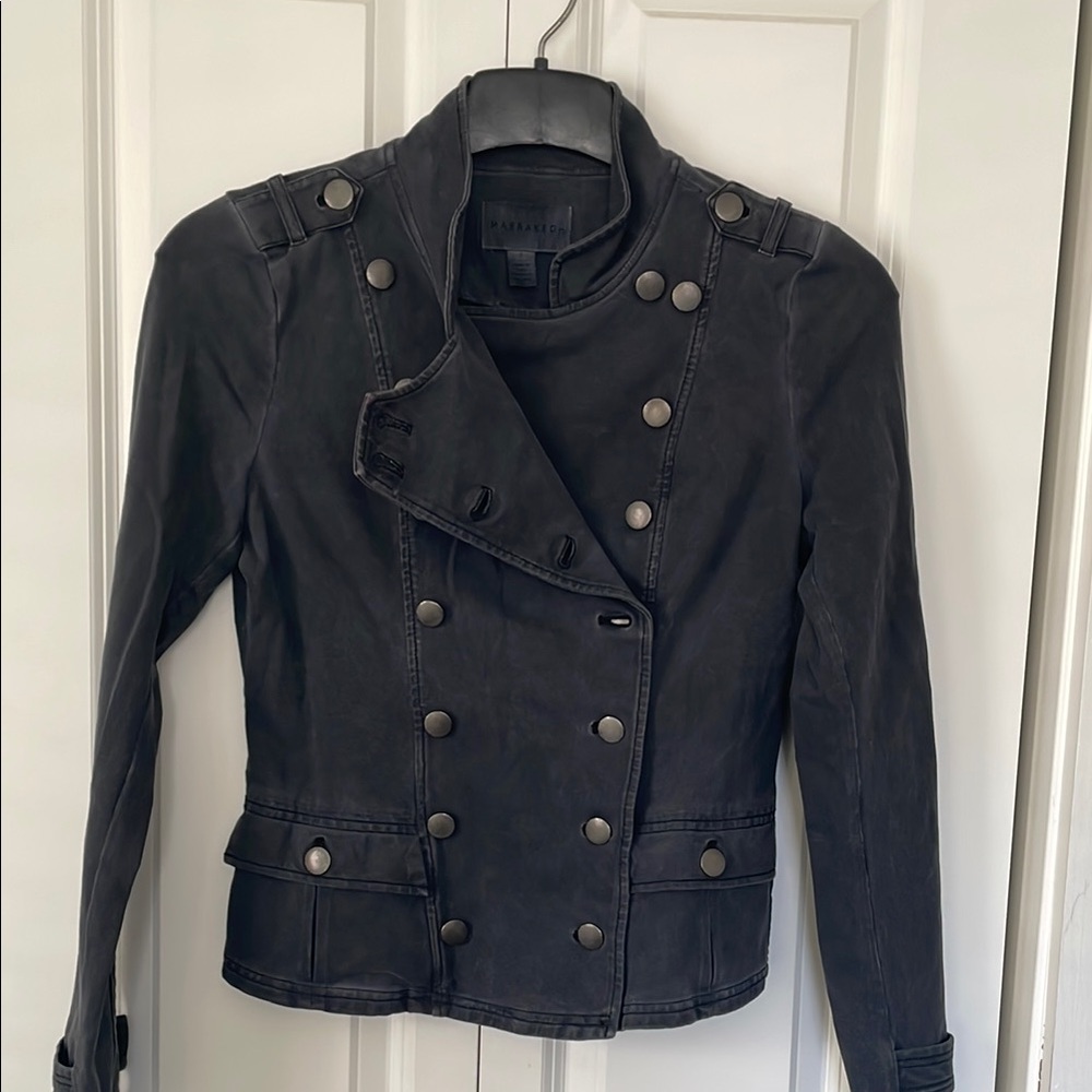Marrakech Black Utility Jacket with Military-Inspired Design - Picture 3 of 8